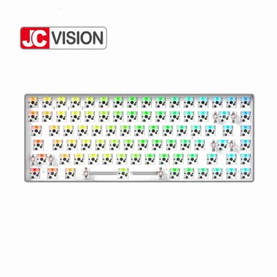 84 klawisze Hot Swappable RGB Mechanical Keyboard Kits Aluminium Frame ABS Case Metal Plate