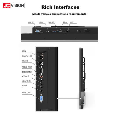 JCVISION 105-calowa interaktywna tablica dotykowa Smart Board na podczerwień z systemem Android 11