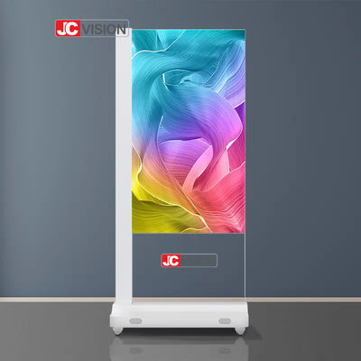 Jcvision 55-calowy dotykowy cyfrowy wyświetlacz przezroczysty OLED system Windows Android