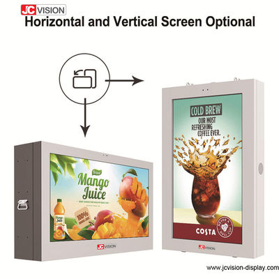 JCVISION 65'' Zewnętrzny, Wodoodporny, Cyfrowy Wyświetlacz LCD do Montażu na Ścianie