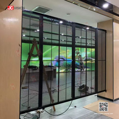 JCVISION LED Przejrzystość szkła okna Video Wall Display Wysoka jasność