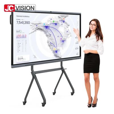JCVISION 75-calowy interaktywny panel płaski z systemem Android 13.0, podświetlenie LED stereo 15W*2