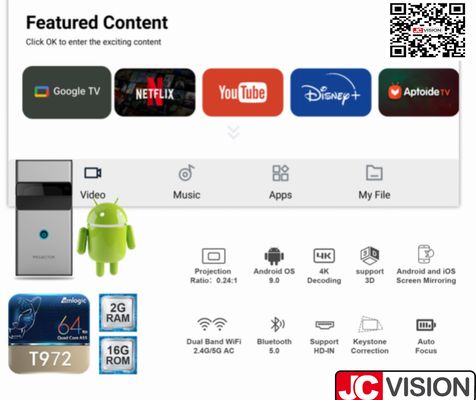 JCVision DLP Ultra Short Throw Projektor 1080p Spec Adobe Acrobat Pro DC