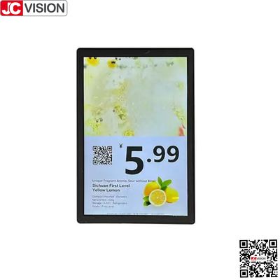 JCVISION 10,1-calowy wyświetlacz z dwoma ekranami do elektronicznych etykiet cenowych produktów, digital signage/ekran dotykowy