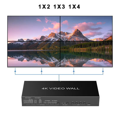 JCVISION 4K Video JCVISION Wall HDMI2.0 Matryca 2 w 4 z wyjściem 2X2 Video wall output self-adaptive L/R audio output