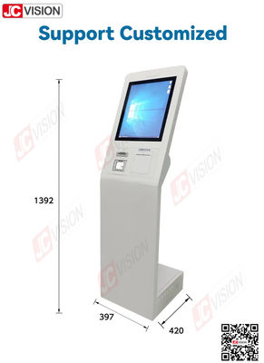 System kolejkowy do banku JCVISION, szpitala, lobby - automat do biletów z ekranem dotykowym - system kolejkowy