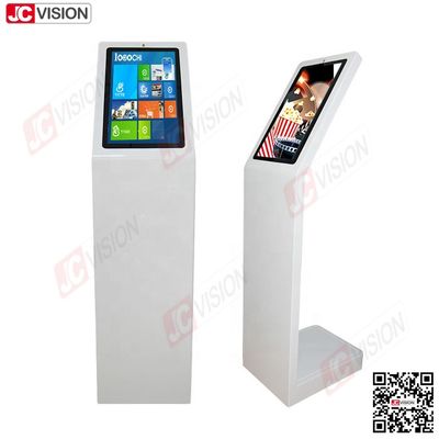 Jcvision 21,5 Inch Self Service Cyfrowy Interaktywny Kiosk Informacyjny L Typ Pionowy Ekran dotykowy Kiosk Biały