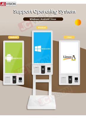15.6 21,5 24 32 Inch Indoor Floor Standing Self-service Kioski płatnicze Terminal Self-Service Checkout Kiosk Maszyna dostawca