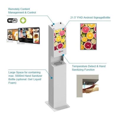 Wyświetlacze Android IPS do digital signage w pomieszczeniach, z dezynfekcją na podczerwień