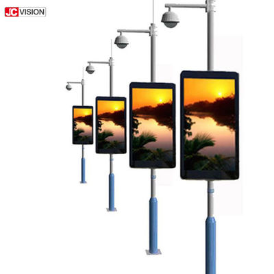 Zewnętrzny Jasny P6 Wifi Cyfrowy Billboard Inteligentny Słup Oświetleniowy LED