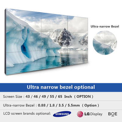 4K Samsung LG LCD Ściana Wideo Display 3x3 LCD Reklamowa Ściana Wideo