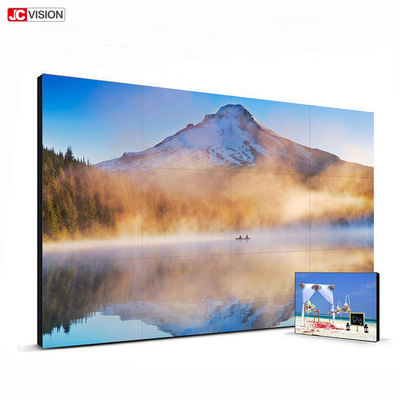 46-calowy wyświetlacz wideo LCD do ściany, ramka 3,5 mm, ekran LCD 500 nitów