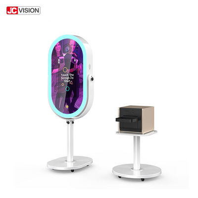 Smart Portable Mirror Booth Kiosk, Selfie Mirror Photo Booth z drukarką 21,5 cala