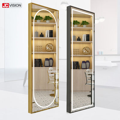 Aluminiowy ramy DIY Smart lustro ściany ekran dotykowy makijaż lustro salon fryzjer
