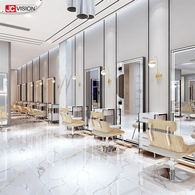 Aluminiowy ramy DIY Smart lustro ściany ekran dotykowy makijaż lustro salon fryzjer