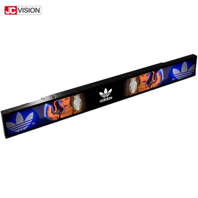 Rozciągnięty wyświetlacz LCD w kształcie listwy do krawędzi półki, ultrawide panel LCD do oznakowania