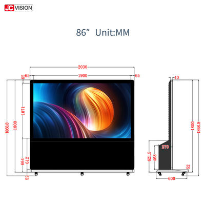 Krajobraz 3840x2160 86-calowy ekran dotykowy LCD Kiosk Android4.2