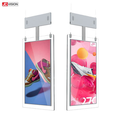 Super smukły, wolnostojący kiosk digital signage z dwoma ekranami, odtwarzacz reklam