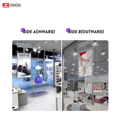 Super smukły, wolnostojący kiosk digital signage z dwoma ekranami, odtwarzacz reklam