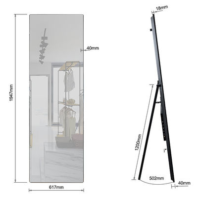 43" 55" 65" Lustro reklamowe LCD do ćwiczeń fitness, inteligentne