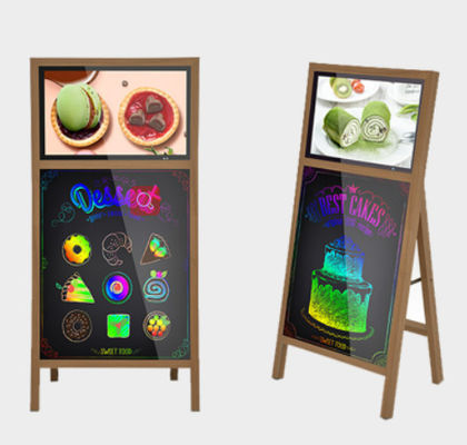 Przenośny cyfrowy nośnik reklamowy Signway 21" AUO LCD z tablicą do pisania