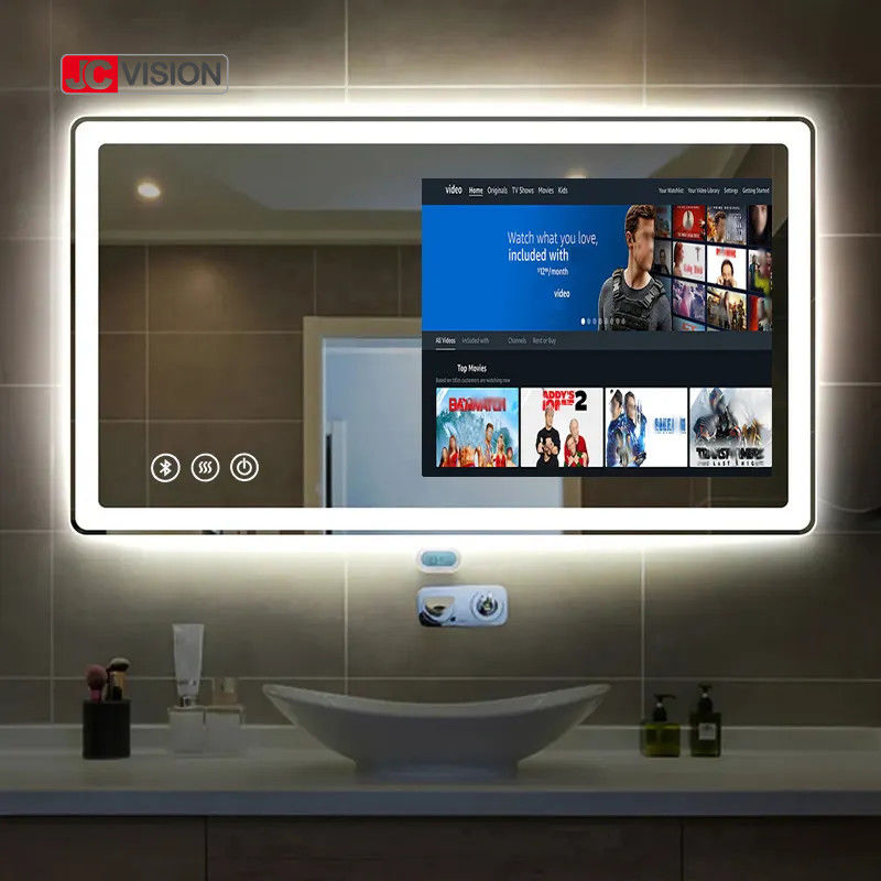 JCVISION Hotel Home Telewizor z ekranem dotykowym w lustrze Android LED Smart do łazienki IP65