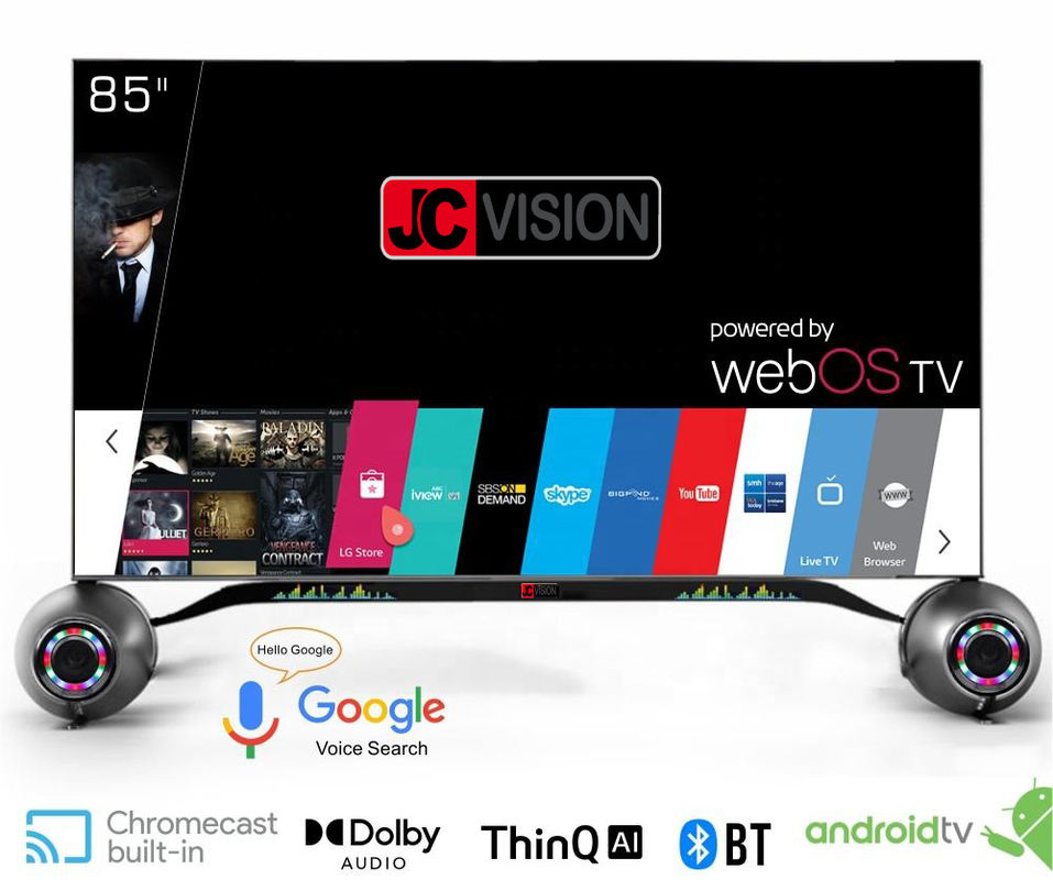 Wnętrze cyfrowe wyświetlacze 85-calowy Smart 4K TV z Androidem 11 1 I 178x178 kąt widzenia