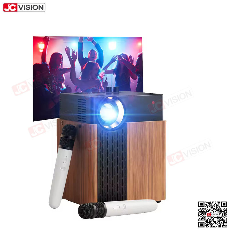 Projektor Jcvision Smart DLP do użytku na zewnątrz, do domu, na imprezy, do karaoke, LED, 1080P