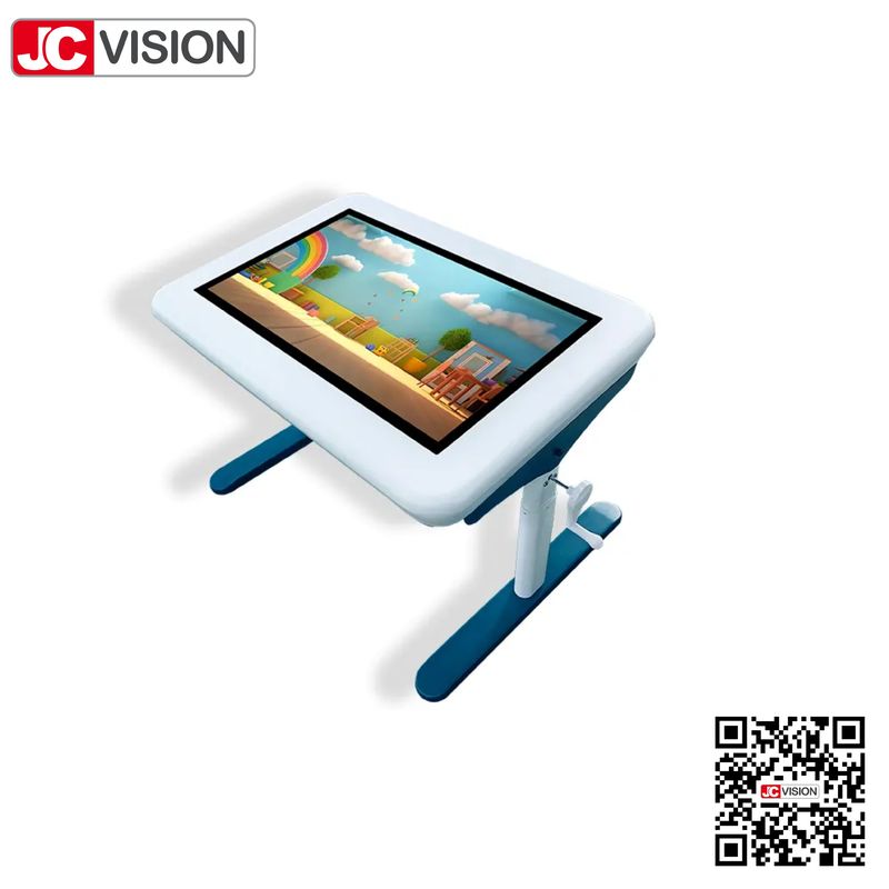JCVISION Android 32" LCD Wyświetlacz 20-punktowy Ekran Dotykowy Edukacyjny Stół Dotykowy z Regulacją Wysokości