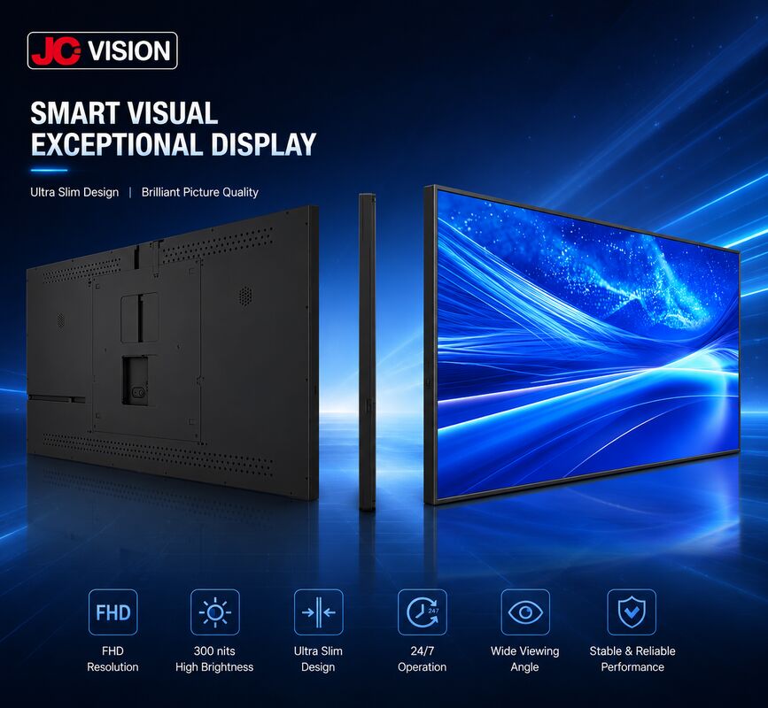 JCVision 32-calowy wyświetlacz sygnalizacji cyfrowej w pomieszczeniach wnętrznych    E-LED podświetlony, szeroki kąt widzenia, światło na ścianie dla handlu detalicznego i hotelarstwa (HD-352C)
