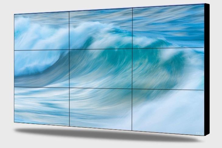 5ms 500cd/m2 Wyświetlacz wideo LCD do ściany 4K HD 3x3 Digital Signage