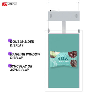 Super smukły, wolnostojący kiosk digital signage z dwoma ekranami, odtwarzacz reklam